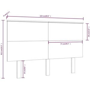 vidaXL Headboard 154x6x82.5 cm Solid Pine Brown - Headboard vidaXL Headboard 154x6x82.5 cm Solid Pine Brown - Headboard
