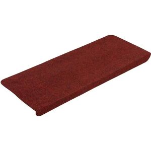vidaXL Red Self-adhesive Stair Mats - 65 x 28 cm - Stair Step Protector Rug vidaXL Red Self-adhesive Stair Mats - 65 x 28 cm - Stair Step Protector Rug