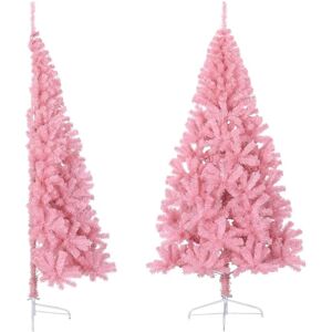vidaXL Rosa Halb-Weihnachtsbaum 210 cm mit Ständer vidaXL Rosa Halb-Weihnachtsbaum 210 cm mit Ständer