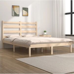 vidaXL Solid Wood Pine Bed Frame - 160x200 cm - Brown vidaXL Solid Wood Pine Bed Frame - 160x200 cm - Brown