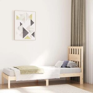 vidaXL Bed Frame with Headboard - Stable Pine Wood - 75x190 cm vidaXL Bed Frame with Headboard - Stable Pine Wood - 75x190 cm