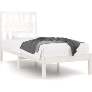 vidaXL 3103899 Sengeramme - Massiv furu - Hvit vidaXL 3103899 Sengeramme - Massiv furu - Hvit