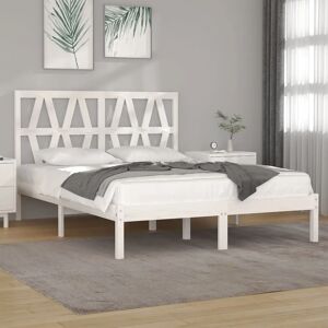 vidaXL White Pine Bed Frame - 120x200 cm - Bedstead - Bedroom Furniture vidaXL White Pine Bed Frame - 120x200 cm - Bedstead - Bedroom Furniture