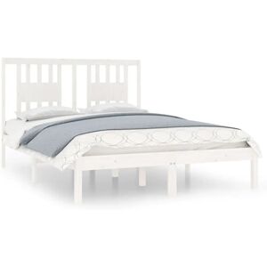 Estructura de cama vidaXL 135x190cm Doble - Madera de pino maciza Estructura de cama vidaXL 135x190cm Doble - Madera de pino maciza