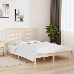 vidaXL Bed Frame Solid Pine - Bed Frame 140x190 cm vidaXL Bed Frame Solid Pine - Bed Frame 140x190 cm