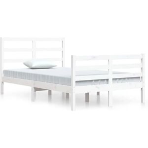 vidaXL Massive Furu Rammeseng - 120x200 cm - Hvit vidaXL Massive Furu Rammeseng - 120x200 cm - Hvit