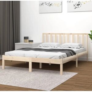 vidaXL Pine Bed Frame - Small Double - Brown - 120x190 cm vidaXL Pine Bed Frame - Small Double - Brown - 120x190 cm