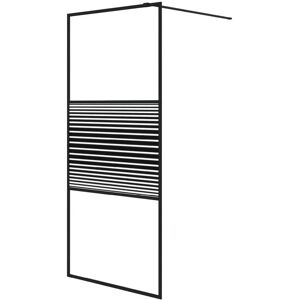 vidaXL Mur de douche noir 90x195 cm en verre ESG clair - Mur de douche - Publicité vidaXL Mur de douche noir 90x195 cm en verre ESG clair - Mur de douche - Publicité