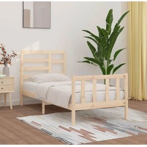 vidaXL Bed Frame Pine Wood Support - Bed Base for 90x200 cm Mattress vidaXL Bed Frame Pine Wood Support - Bed Base for 90x200 cm Mattress