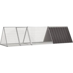 vidaXL Rabbit Cage - Galvanized Steel 302.5x80.5x71 cm vidaXL Rabbit Cage - Galvanized Steel 302.5x80.5x71 cm