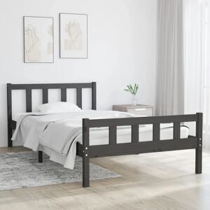 vidaXL Bed Frame Grey 100x200 cm - Bed Frame vidaXL Bed Frame Grey 100x200 cm - Bed Frame