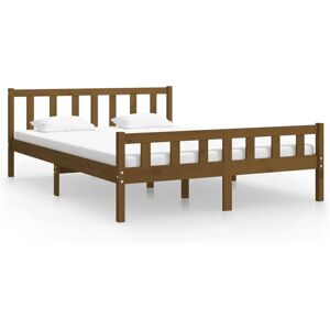 vidaXL Sengestel Honningbrun 150x200 cm - Sengestel vidaXL Sengestel Honningbrun 150x200 cm - Sengestel
