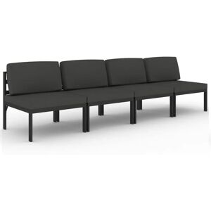 BD Día y Noche - Gartensofa - Modular 4-Sitzer Aluminium Anthrazit BD Día y Noche - Gartensofa - Modular 4-Sitzer Aluminium Anthrazit