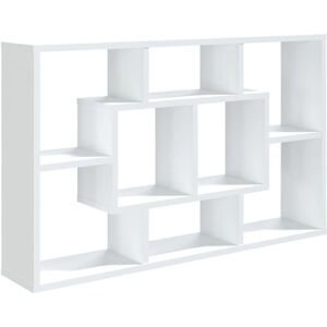 vidaXL Wall Shelf White - 8 Compartments - 40kg Max - Wall Mount - Home Decor vidaXL Wall Shelf White - 8 Compartments - 40kg Max - Wall Mount - Home Decor