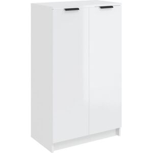 vidaXL Shoe Cabinet High Gloss White - Shoe Storage Furniture vidaXL Shoe Cabinet High Gloss White - Shoe Storage Furniture
