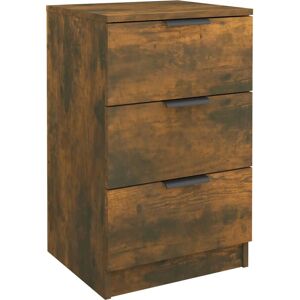 vidaXL Smoked Oak Bedside Cabinet 40x36x65 cm - Nightstand vidaXL Smoked Oak Bedside Cabinet 40x36x65 cm - Nightstand