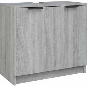 vidaXL Bathroom Grey Sonoma Engineered Wood Toilet Cabinet - Bathroom Cabinet vidaXL Bathroom Grey Sonoma Engineered Wood Toilet Cabinet - Bathroom Cabinet