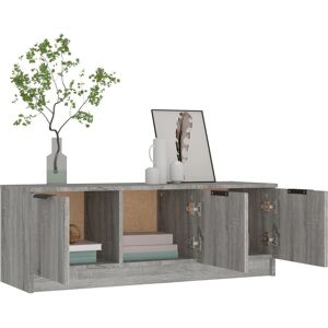 vidaXL Grey Sonoma Engineered Wood TV Cabinet - 102x35x36.5 cm vidaXL Grey Sonoma Engineered Wood TV Cabinet - 102x35x36.5 cm