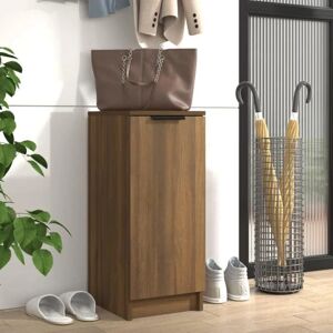 vidaXL Brown Oak Shoe Cabinet - Engineered Wood Storage vidaXL Brown Oak Shoe Cabinet - Engineered Wood Storage