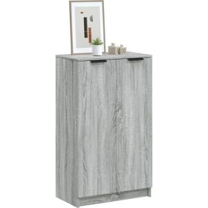 vidaXL Grey Sonoma Shoe Cabinet - Engineered Wood Storage - Shoe Cabinet vidaXL Grey Sonoma Shoe Cabinet - Engineered Wood Storage - Shoe Cabinet
