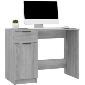 vidaXL 817127 Grey Sonoma Desk Engineered Wood - Desk vidaXL 817127 Grey Sonoma Desk Engineered Wood - Desk