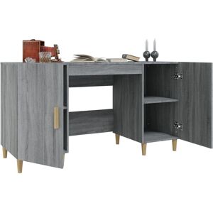 vidaXL Desk Grey Sonoma Engineered Wood - Desk vidaXL Desk Grey Sonoma Engineered Wood - Desk