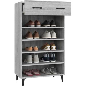 vidaXL Sonoma Grey Shoe Cabinet - Indoor Storage vidaXL Sonoma Grey Shoe Cabinet - Indoor Storage