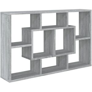 vidaXL Wall Shelf Grey Sonoma 85x16x52.5 cm Engineered Wood - Wall Shelf vidaXL Wall Shelf Grey Sonoma 85x16x52.5 cm Engineered Wood - Wall Shelf