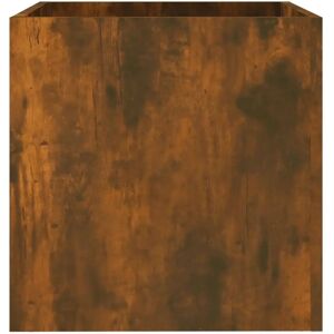 vidaXL Planter Smoked Oak 40x40x40 cm Engineered Wood - Planter Box vidaXL Planter Smoked Oak 40x40x40 cm Engineered Wood - Planter Box