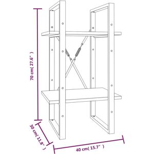 vidaXL 821302 Brown Oak Bookcase - Living Room Storage vidaXL 821302 Brown Oak Bookcase - Living Room Storage