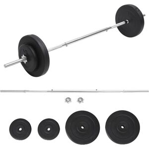 vidaXL Halterstang met Gewichten Set 30 kg - Fitnessapparatuur vidaXL Halterstang met Gewichten Set 30 kg - Fitnessapparatuur