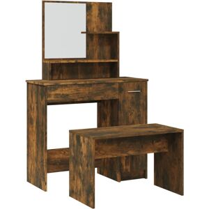 vidaXL 3114152 ensemble coiffeuse - Moderne coiffeuse chambre en chêne fumé avec tabouret - Publicité vidaXL 3114152 ensemble coiffeuse - Moderne coiffeuse chambre en chêne fumé avec tabouret - Publicité