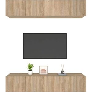 vidaXL Sonoma Oak Wall TV Cabinets Set - TV Cabinet vidaXL Sonoma Oak Wall TV Cabinets Set - TV Cabinet