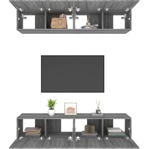 vidaXL Wall TV Cabinets Grey Sonoma 80x30x30 cm - Wall-mounted TV Unit vidaXL Wall TV Cabinets Grey Sonoma 80x30x30 cm - Wall-mounted TV Unit