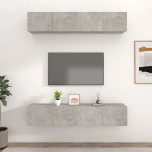 vidaXL Nova Wall TV Cabinets Set - Grey 100x30x30 cm vidaXL Nova Wall TV Cabinets Set - Grey 100x30x30 cm