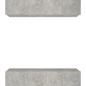 Set di Mobili TV a Parete Nova - Grigio 100x30x30 cm Set di Mobili TV a Parete Nova - Grigio 100x30x30 cm