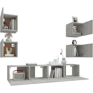 vidaXL 924651 Grey Concrete TV Cabinet - TV/Entertainment Center vidaXL 924651 Grey Concrete TV Cabinet - TV/Entertainment Center