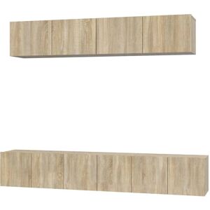 vidaXL TV Cabinet Sonoma Oak 5-Piece Set - Entertainment Center vidaXL TV Cabinet Sonoma Oak 5-Piece Set - Entertainment Center