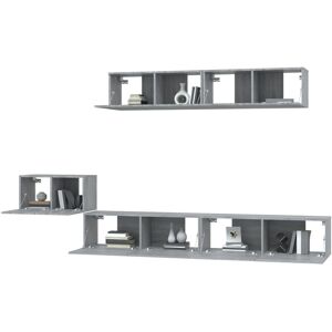 vidaXL 3114436 Grey Sonoma TV Cabinet - TV Cabinet vidaXL 3114436 Grey Sonoma TV Cabinet - TV Cabinet