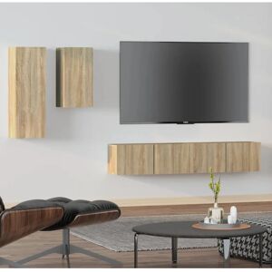 vidaXL TV Cabinet Sonoma oak - Modern wall-mount storage furniture vidaXL TV Cabinet Sonoma oak - Modern wall-mount storage furniture