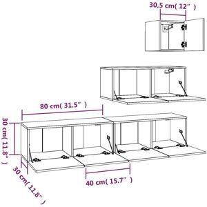 vidaXL Sonoma Oak TV Cabinet Set - Modern Storage Furniture vidaXL Sonoma Oak TV Cabinet Set - Modern Storage Furniture