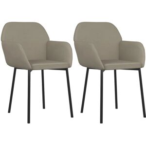 VidaXL 344701 Lysegrå velour spisestol - Spisestol VidaXL 344701 Lysegrå velour spisestol - Spisestol
