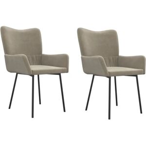 vidaXL 344886 Chaise de salle à manger gris en velours élégant - Restaurant - Publicité vidaXL 344886 Chaise de salle à manger gris en velours élégant - Restaurant - Publicité