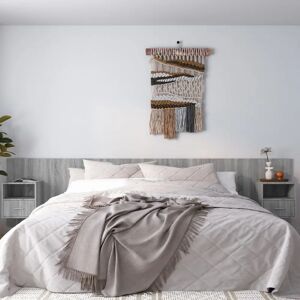vidaXL Bed Headboard with Cabinets Grey Sonoma - Bed Type vidaXL Bed Headboard with Cabinets Grey Sonoma - Bed Type
