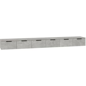 vidaXL Wall Cabinets 2 pcs Concrete Grey 102x30x20 cm - Wall Storage vidaXL Wall Cabinets 2 pcs Concrete Grey 102x30x20 cm - Wall Storage