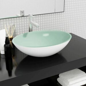 vidaXL Basin Glass 50x37x14 cm White - Washbasin vidaXL Basin Glass 50x37x14 cm White - Washbasin