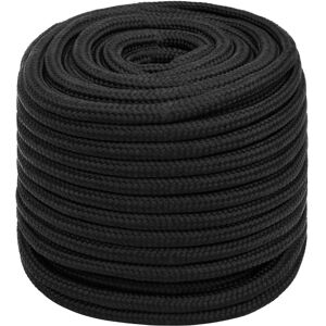 vidaXL Boat Rope Black 16 mm 50 m Polypropylene - Boat Rope vidaXL Boat Rope Black 16 mm 50 m Polypropylene - Boat Rope