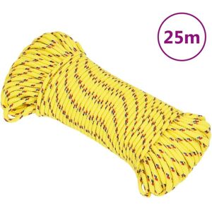 vidaXL 3 mm/25 m Yellow Marine Rope - Marine Rope vidaXL 3 mm/25 m Yellow Marine Rope - Marine Rope