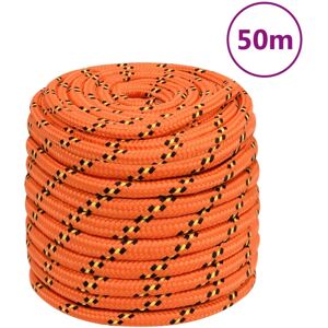 VidaXL Boat Rope Orange 50 m Polypropylene - Boat Rope VidaXL Boat Rope Orange 50 m Polypropylene - Boat Rope