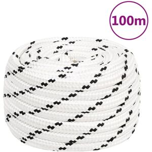 vidaXL White Polyester Rope - 18mm 100m - Rope vidaXL White Polyester Rope - 18mm 100m - Rope
